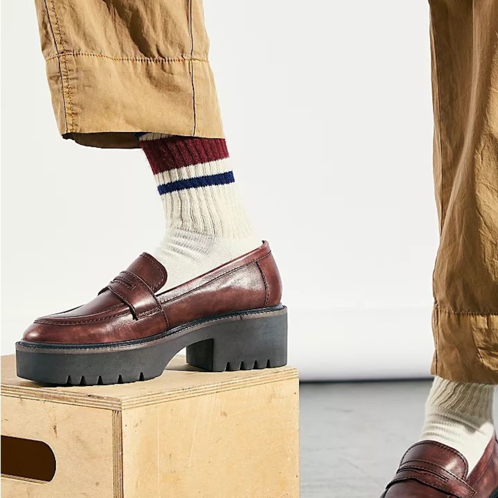 Free People Decker Lugged Penny Loafer